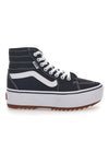 Črni in beli superge z ravno platformo Vans Hi Tapered