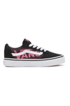 Črni in fuksijevi superge za skateboarding Vans Ward