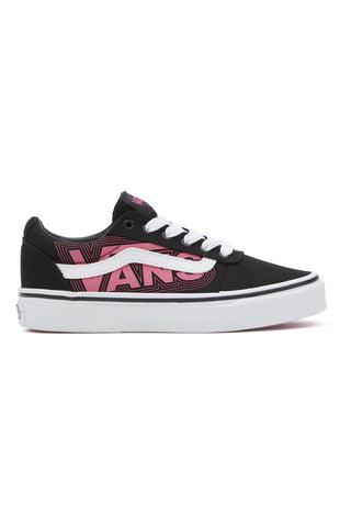 Črni in fuksijevi superge za skateboarding Vans Ward