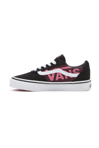 Črni in fuksijevi superge za skateboarding Vans Ward