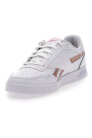 Bele in roza superge z bleščicami Reebok Court Advance