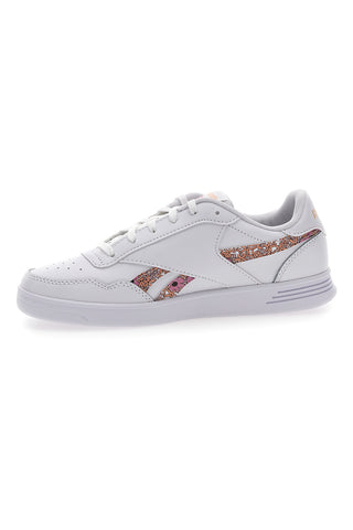 Bele in roza superge z bleščicami Reebok Court Advance