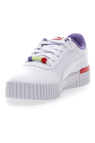 Bele superge z biseri Puma Carina 2.0 Pearls Jr