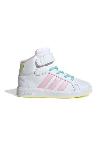 BELE MID-CUT SNEAKERS Z BARVNIMI DETAJLI ADIDAS GRAND COURT MID K