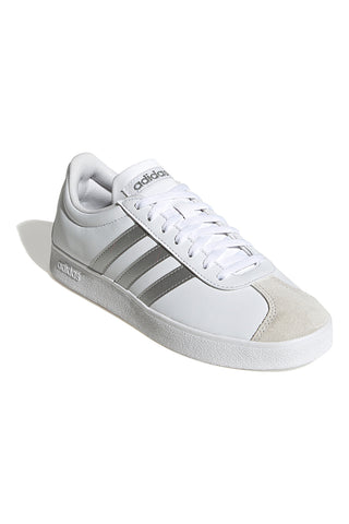 Bele superge s srebrnimi trakovi Adidas VL Court Base