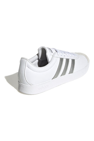 Bele superge s srebrnimi trakovi Adidas VL Court Base