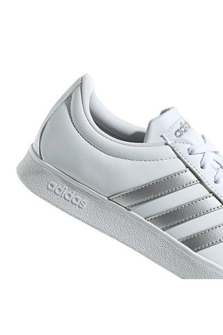 Bele superge s srebrnimi trakovi Adidas VL Court Base