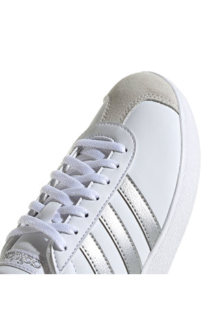 Bele superge s srebrnimi trakovi Adidas VL Court Base