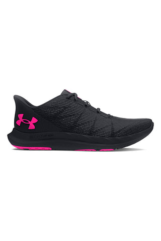 Črni tekaški čevlji z fuksijastimi detajli UNDER ARMOUR W CHARGED SPEED SWIFT