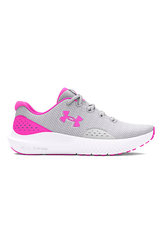 Sivi in fuksijevi tekaški copati Under Armour W CHARGED SURGE 4