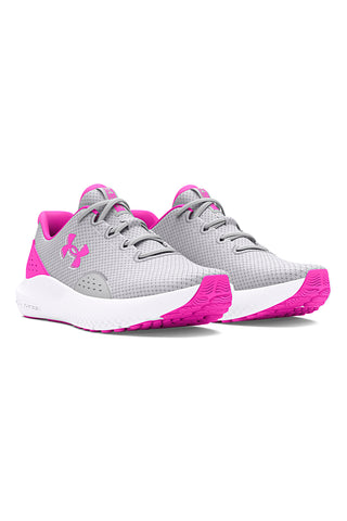 Sivi in fuksijevi tekaški copati Under Armour W CHARGED SURGE 4
