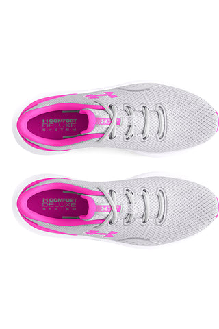 Sivi in fuksijevi tekaški copati Under Armour W CHARGED SURGE 4