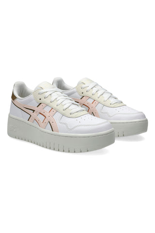 Bele in roza superge s platformo Asics Japan S