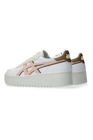 Bele in roza superge s platformo Asics Japan S