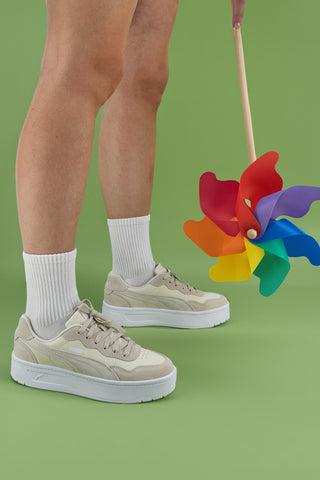 Bež superge s platformo PUMA COURT LALLY SKYE SD