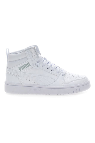 Mid-Cut superge z zračnim zgornjim delom Puma REBOUND V6 MID JR Bele