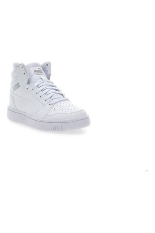 Mid-Cut superge z zračnim zgornjim delom Puma REBOUND V6 MID JR Bele