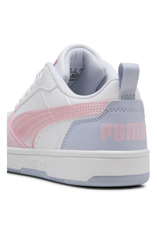 Bele superge in roza in lila detajli Puma Rebound V6 Lo Blurry Dreams Jr