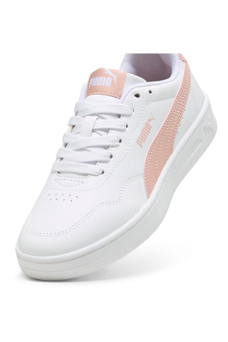 Bele in roza superge z vezalkami Puma Court Lally JR