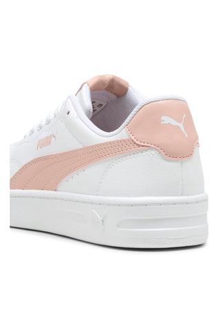 Bele in roza superge z vezalkami Puma Court Lally JR