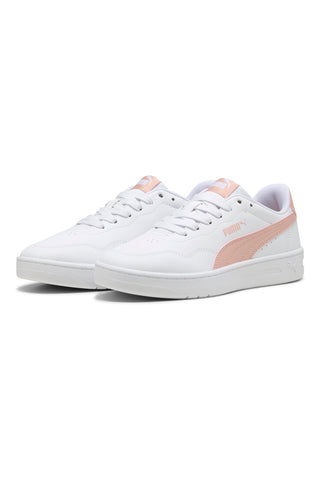 Bele in roza superge z vezalkami Puma Court Lally JR