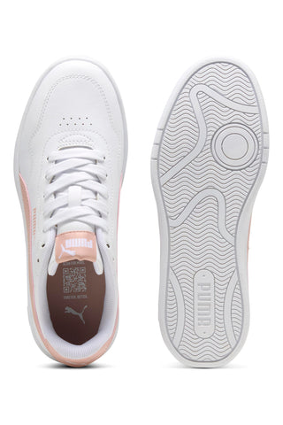 Bele in roza superge z vezalkami Puma Court Lally JR