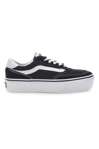 Črni in beli superge z vezalkami Vans Brooklyn