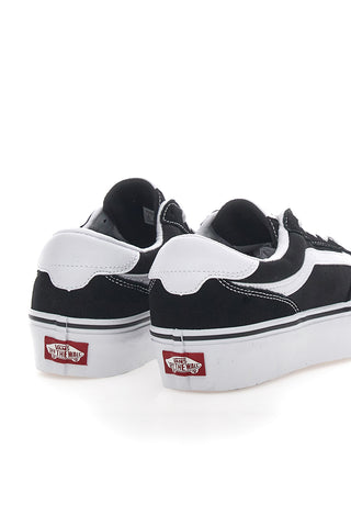 Črni in beli superge z vezalkami Vans Brooklyn