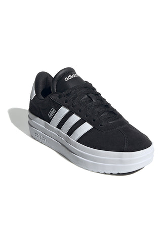 Črni in beli superge z ravno platformo Adidas VL Court Bold