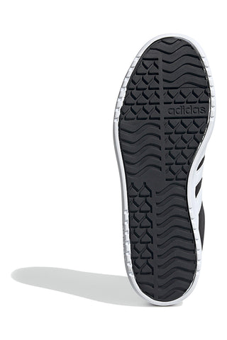 Črni in beli superge z ravno platformo Adidas VL Court Bold
