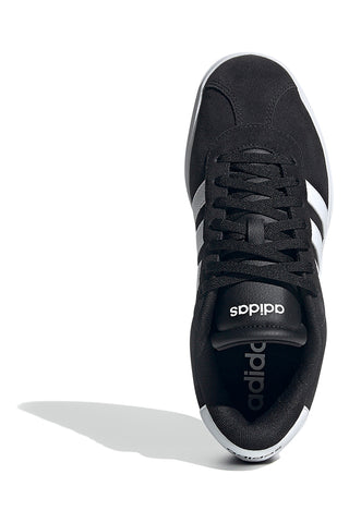Črni in beli superge z ravno platformo Adidas VL Court Bold