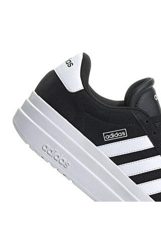 Črni in beli superge z ravno platformo Adidas VL Court Bold