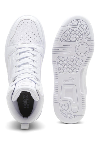 Visoke superge Rebound V6 Mid Puma Jr v beli barvi