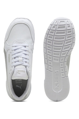 Bele superge s srebrnim bleščicami Puma ST Runner v4 SL Glitter Jr