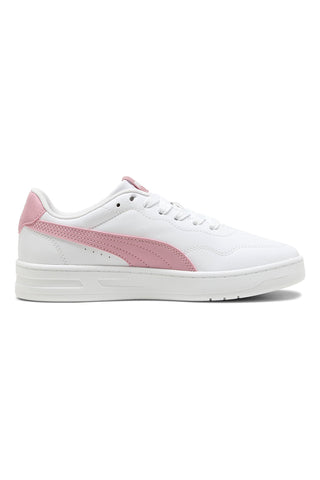 Bele superge z roza detajli Puma Court Lally JR