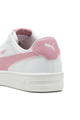 Bele superge z roza detajli Puma Court Lally JR