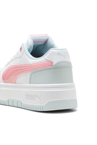 Bele superge z roza in modrimi detajli, platform Puma Rebound Femme Space Belle Jr