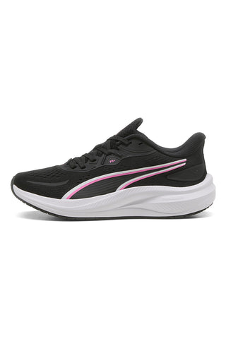 Črni tekaški čevlji iz mrežastega materiala z roza detajli Puma Skyrocket Lite 2