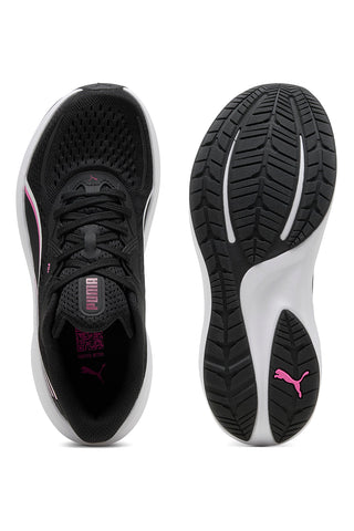 Črni tekaški čevlji iz mrežastega materiala z roza detajli Puma Skyrocket Lite 2