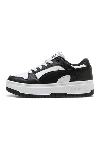 Črno-bele superge s platformo Puma Rebound Femme Low