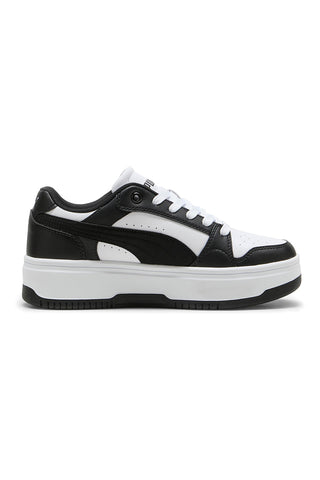 Črno-bele superge s platformo Puma Rebound Femme Low