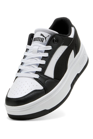 Črno-bele superge s platformo Puma Rebound Femme Low