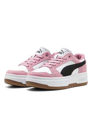 Roza in bele superge s ploščato podplatom Rebound Femme Low SD SoftFoam Puma