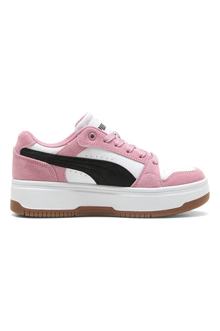 Roza in bele superge s ploščato podplatom Rebound Femme Low SD SoftFoam Puma