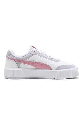 Bele superge z roza detajli iz sintetičnih materialov Puma Carina Mia