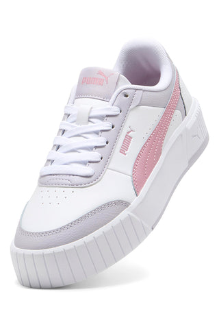 Bele superge z roza detajli iz sintetičnih materialov Puma Carina Mia