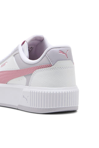 Bele superge z roza detajli iz sintetičnih materialov Puma Carina Mia