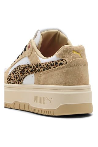 bež čevlji z živalskimi detajli iz semiša Puma Rebound Femme Low Animal