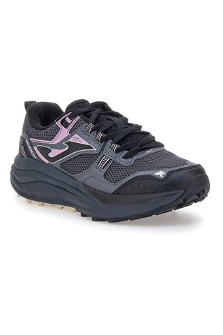 Črni čevlji za tek v naravi z roza detajli Joma Shock Lady 2522