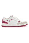 Bele superge z fuksijastimi detajli in usnjenim noskom Champion RD18 Heritage Flap Low G GS
